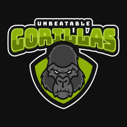 Rugby Logo Creator with a Tough-Looking Gorilla