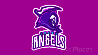 Animated Gaming Logo Maker with an Illustrated Grim Reaper