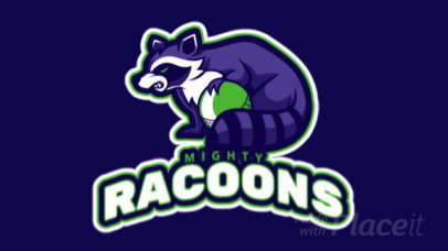 Animated Cricket Logo Generator Featuring an Angry Raccoon Clipart 1651m-2928