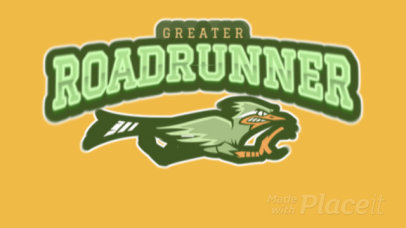 Cool Animated Logo Maker for a Sports Team with a Roadrunner Graphic 120jj-2935