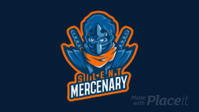 Animated Logo Maker for Gamers Featuring a Masked Ninja Illustration 1743w-2928