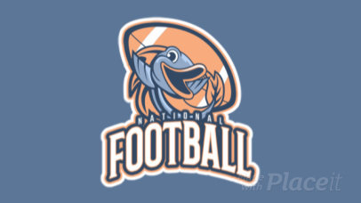 Animated Football Logo Maker Featuring a Fish Graphic