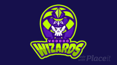 Animated Sports Logo Maker With a Voodoo-Themed Illustration 
