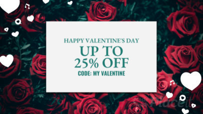 YouTube Ad Video Maker Featuring a Background of Roses for a Valentine's Day Promo
