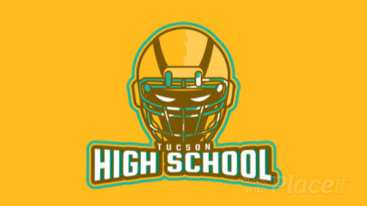 Animated Sports Logo Maker Featuring a Powerful Football Helmet 1748t-2930