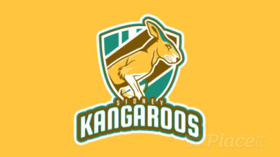 Animated Rugby Logo Maker with a Strong Kangaroo Mascot 1616m-2930