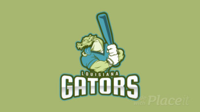 Animated Baseball Logo Maker with a Muscled Aligator Mascot 172ll-2930