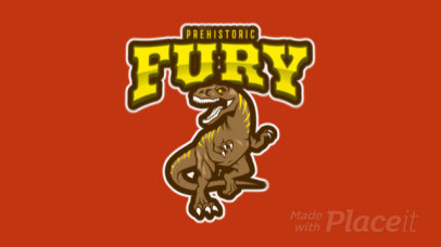 Animated Gaming Logo Creator Featuring a T-Rex 
