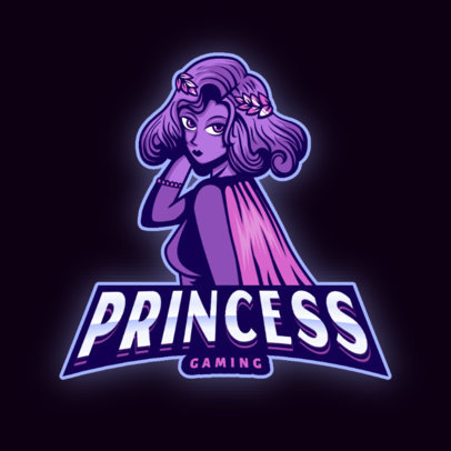 Gaming Logo Generator with Female Warrior Graphics