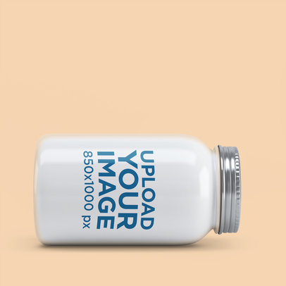 Mason Jar Mockup Lying on a Flat Surface