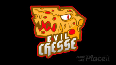 Animated Gaming Logo Maker Featuring an Evil Cheese Graphic