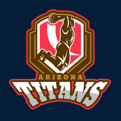 Basketball Logo Maker Featuring a Jumping Player Silhouette