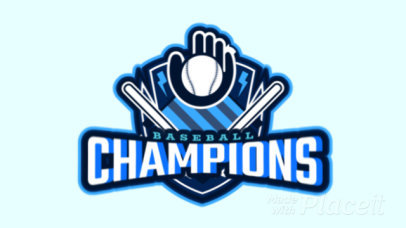 Animated Sports Logo Maker with a Baseball-Themed Emblem