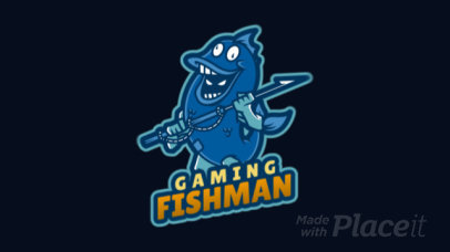 Fortnite-Inspired Animated Gaming Logo Maker Featuring a Man Dressed as a Fish
