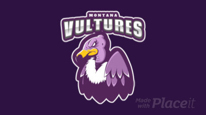 Animated Mascot Logo Generator for Sports Teams With a Vulture Illustration 120mm-2937
