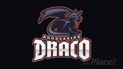 Animated Gaming Logo Maker Featuring an Aggressive Dark Dragon 2689o-2927