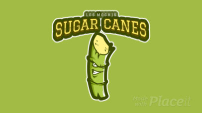 Animated Sports Logo Maker Featuring a Sugarcane Clipart a484o-2930