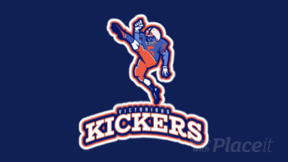 Sports Logo Generator Featuring an Animated Football Player Kicking 245uu-2929