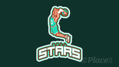 Animated Sports Logo Generator Featuring a Basketball Player Illustration 