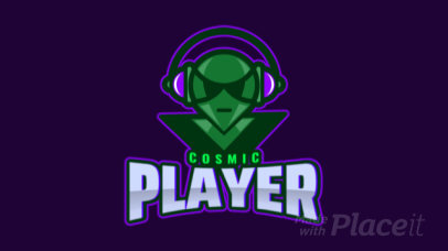 Animated Gaming Logo Maker Featuring an Alien Illustration 1877-2931