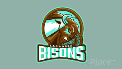 Animated Logo Creator for a Lacrosse Team with a Bison Graphic 1748y-2932