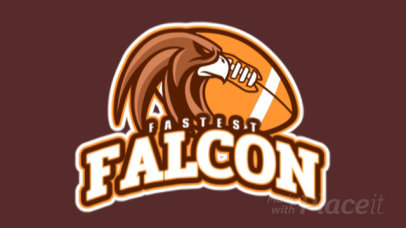 Animated Football Team Logo Maker with a Falcon Graphic 