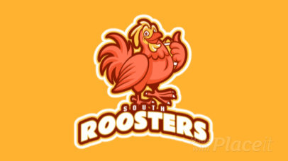 Animated Logo Generator for Sports Team with a Happy Rooster Graphic 