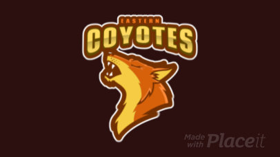 Animated Sports Logo Creator Featuring a Coyote Howling 120oo-2937