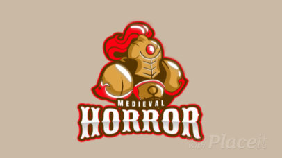 Medieval Logo Generator with an Animated Soldier Clipart