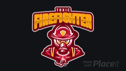 Animated Logo Maker Featuring a Firefighter with a Gas Mask 1869x-2927