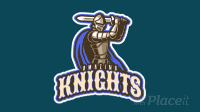 Animated Gaming Logo Creator with an Armored Knight