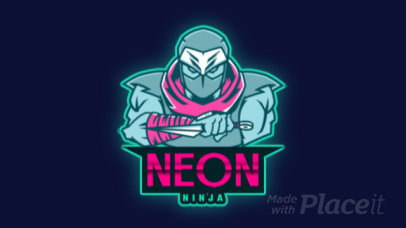 Animated Gaming Logo Template Featuring a Deadly Ninja