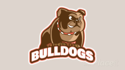 Animated Logo Creator for a Cricket Team Featuring a Bulldog Graphic 