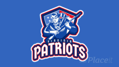 Animated Sports Logo Maker with an American Patriot Illustration 29dd-2929