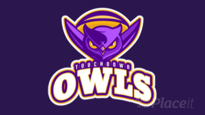 Football Team Animated Logo Maker with a Frightening Owl Mascot 245zz-2929