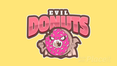 Animated Logo Template with an Evil Donut Clipart