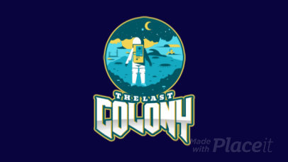 Animated Gaming Logo Maker with an Outer-Space Graphic