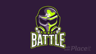 Animated Logo Creator for a Gaming Team with a Masked Character Clipart