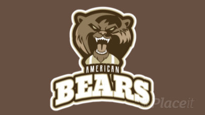 Animated Football Logo Creator with a Ferocious Bear Graphic 245bb-2937