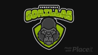 Animated Rugby Logo Creator with a Tough-Looking Gorilla 1619l-2929