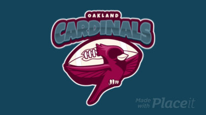Animated Mascot Logo Template for a Sports Team Featuring a Cute Cardinal Illustration 120rr-2934