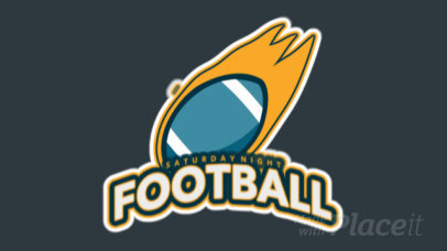 Animated Logo Template for a Sports Team With Football Graphics 