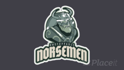 Animated Gaming Logo Template Featuring an Angry Viking Clipart 2619x-2934