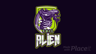 Animated Gaming Logo Maker with a Horrific Alien Clipart 1877u-2927a