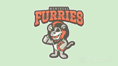 Animated Basketball Logo Maker Featuring a Friendly Lion Mascot 120ss-2934