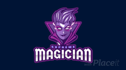 Animated Gaming Logo Maker with a Female Magician 1877v-2927
