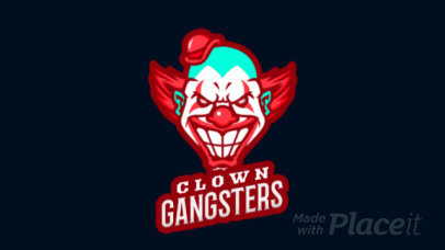 Animated Gaming Logo Maker with a Creepy Clown Character
