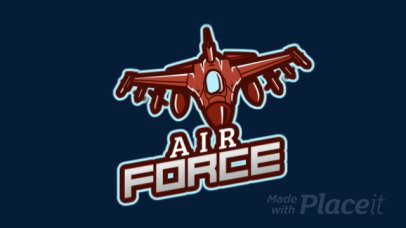 Animated Logo Maker for a Gaming Squad Featuring a Jet Graphic