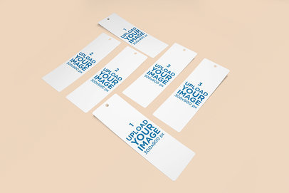 Mockup of a Collection of Bookmarks Spread on a Plain Surface
