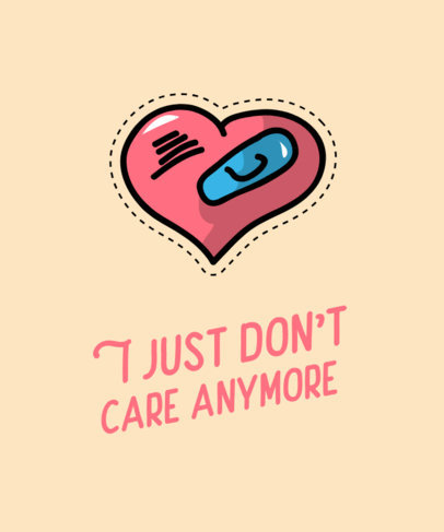 Anti Valentine's Day T-Shirt Design Maker with VSCO Inspired Stickers